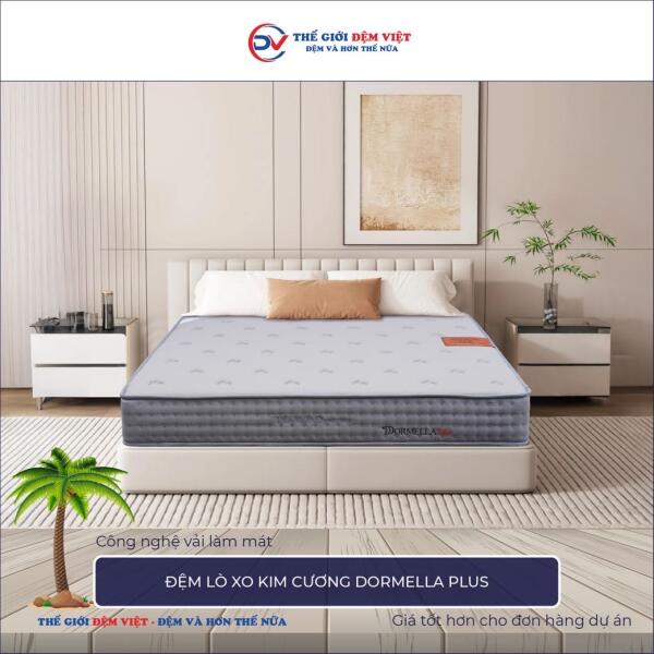  Đệm lò xo Kim Cương Dormella Plus